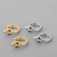 korean fashion gold silver simple snake black zircon earring lovely earrings for womens jewelry wedding party gifts