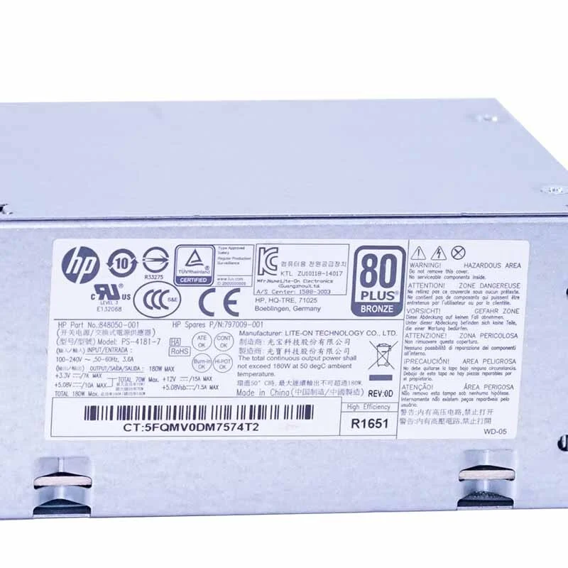 Фото Для HP Universal PCE019 DPS-180AB-20 A/400 G3 SFF PS-4181-7 180W источник питания №4