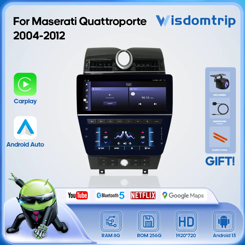 Для Maserati Quattroporte 2004-2012 автомобильный мультимедийный видеоплеер GPS 4G Wi-Fi