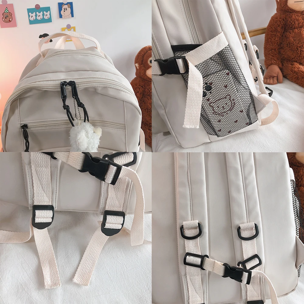 Xiaomi Fashion Big Student Backpack NEW Badge Rucksack Girls School Bag High Capacity Women Backpack Female Cute Leisure Travel