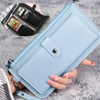 fashion women bag long wallet pu leather purses coin purse wallets credit bank card holders clutch bags money clips handbag 2022