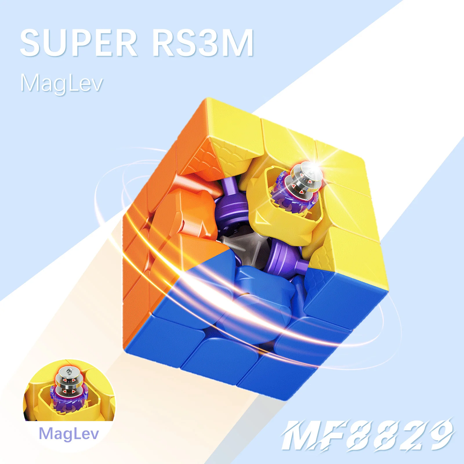 

MoYu Super RS3M Maglev 3x3 Magnetic Magic Cube 3×3 Meilong3 Professional Speed Puzzle RS3M Children's Fidget Toys MF8829