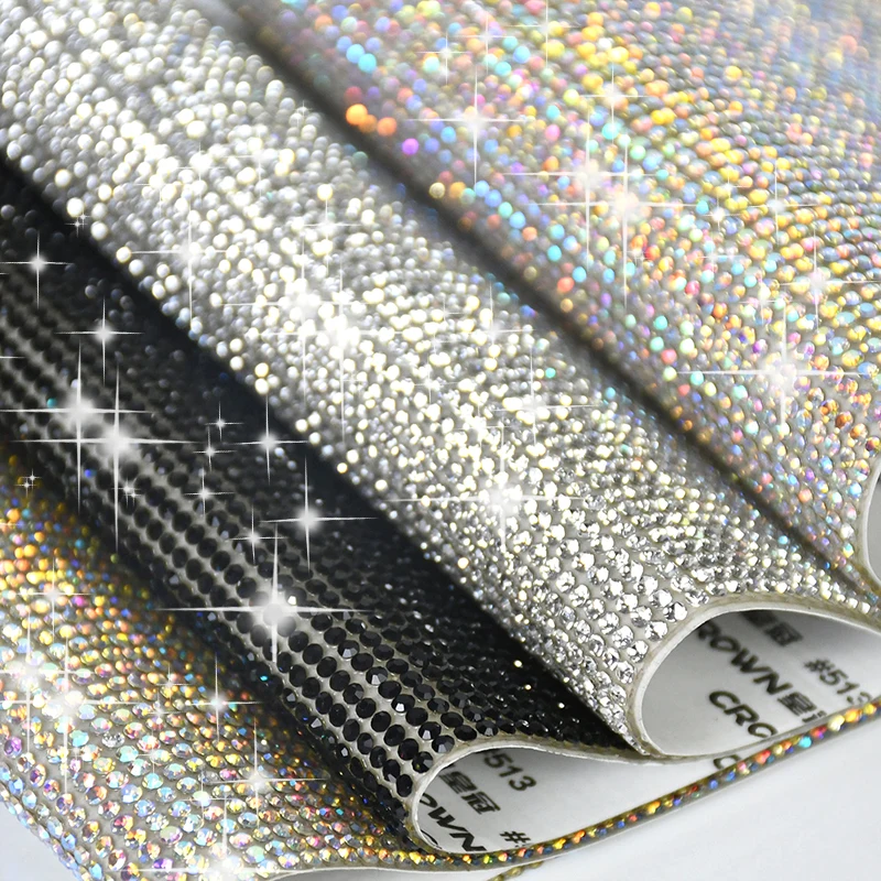

1 Sheet Bling Glass Self-adhesive Rhinestone Stickers Glitter Trim Applique Crystal DIY Car PC Phone Tablet Accessories Decor
