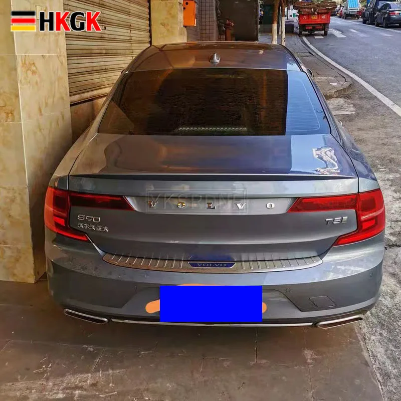 

Спойлер для VOLVO S90 2017 2018 2019, высококачественный спойлер из ABS материала для заднего крыла автомобиля, задний спойлер грунтового цвета для VOLVO ...