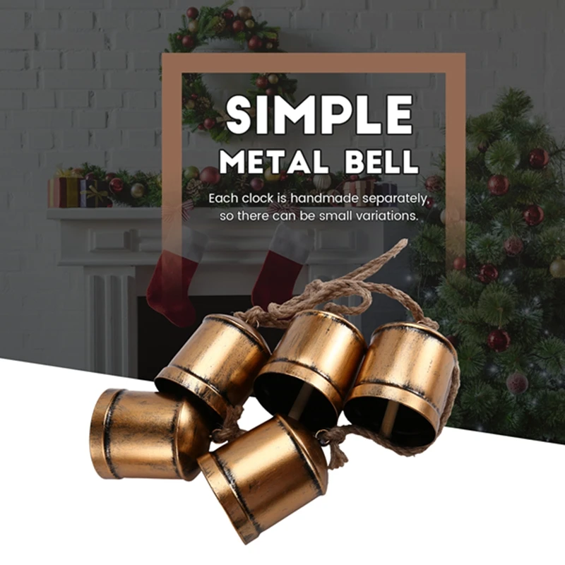 Набор потертых винтажных деревенских металлических колокольчиков подвесной на