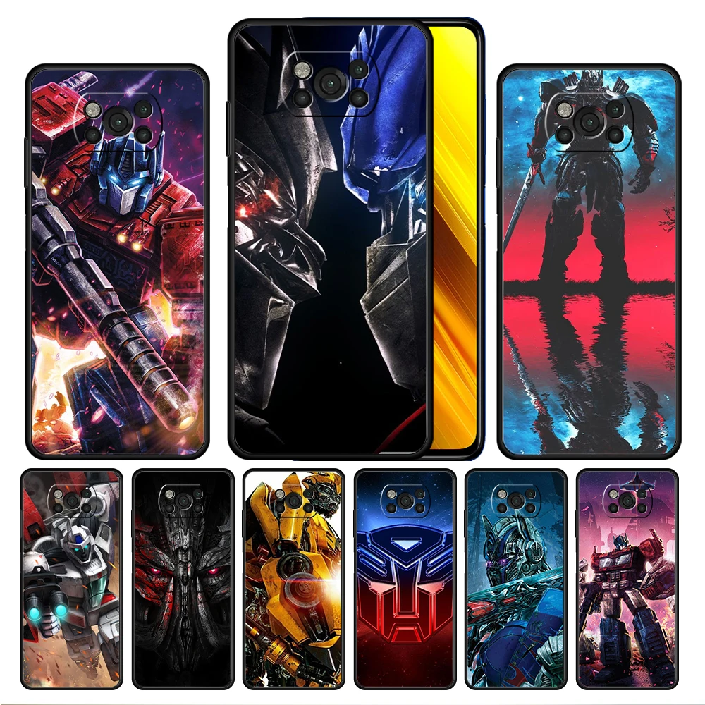 

Transformers Aesthetic Case Cover for Xiaomi Poco X3 NFC X4 F1 F2 F3 Redmi Note 9s 9 8 8T 10 11S Pro Thin Back Casing Black