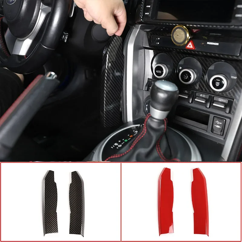 

Для Toyota 86/Subaru BRZ 2012-20 ABS углеродное волокно/красная Автомобильная центральная консоль Декоративная полоса наклейки автомобильные аксессуары для интерьера