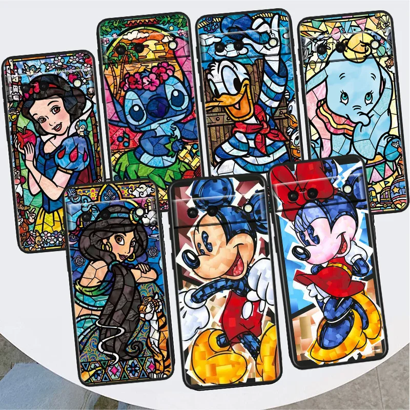 

Disney retro color art Shockproof Cover for Google Pixel 7 6a 6 Pro 5 4 4A XL 5G Black Phone Case Shell Soft Fundas Capa