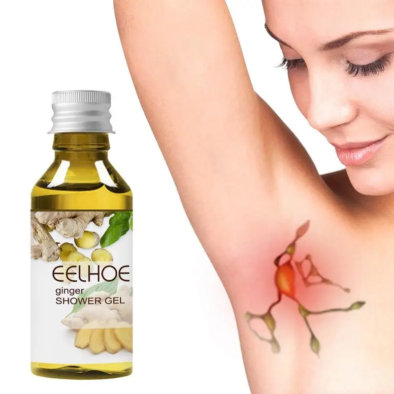 

50ML Lymphatic Drainage Herbal Shower Gel Moisturizing Body Wash Natural Ginger Shower Oil For Neck Armpit Anti Swelling Removes