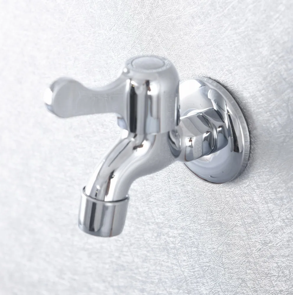 

Polished Chrome Brass Wall Mounted Single Handle Bathroom Mop Pool Faucet /Garden Water Tap / Laundry Sink Water Taps mav171