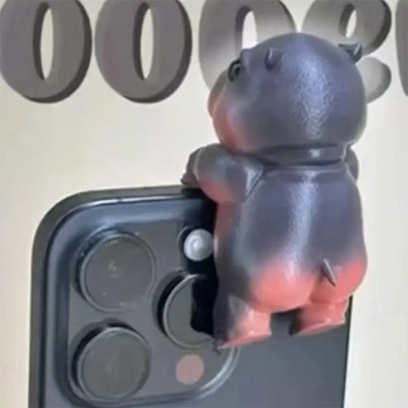 Украшение экрана автомобиля мультяшная фигурка Pygmy Hippo автомобильный навигатор