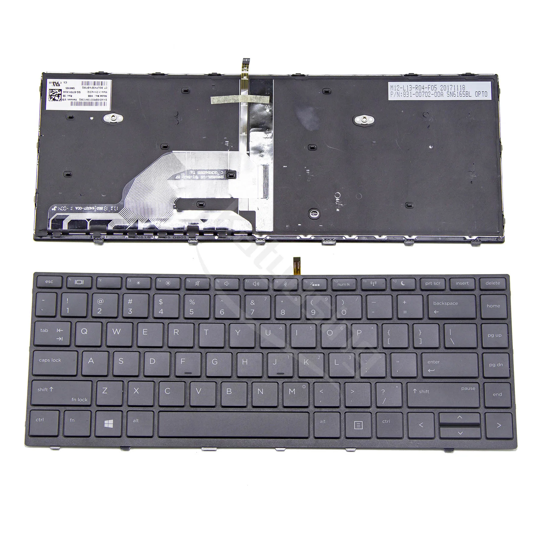 Русская клавиатура для ноутбука HP Probook 430 G5 440 445 zhan 66 Pro G1 SG-87710-XAA X8B с подсветкой -