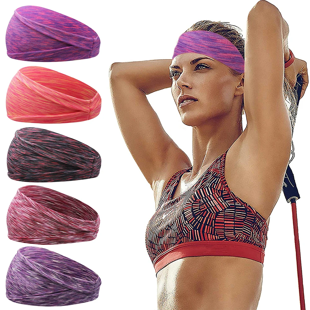 

Men Women Elastic Yoga Fitness Headwrap Head Band Yoga Headbands Sport Hairbands Absorbing Sweat Hairbands