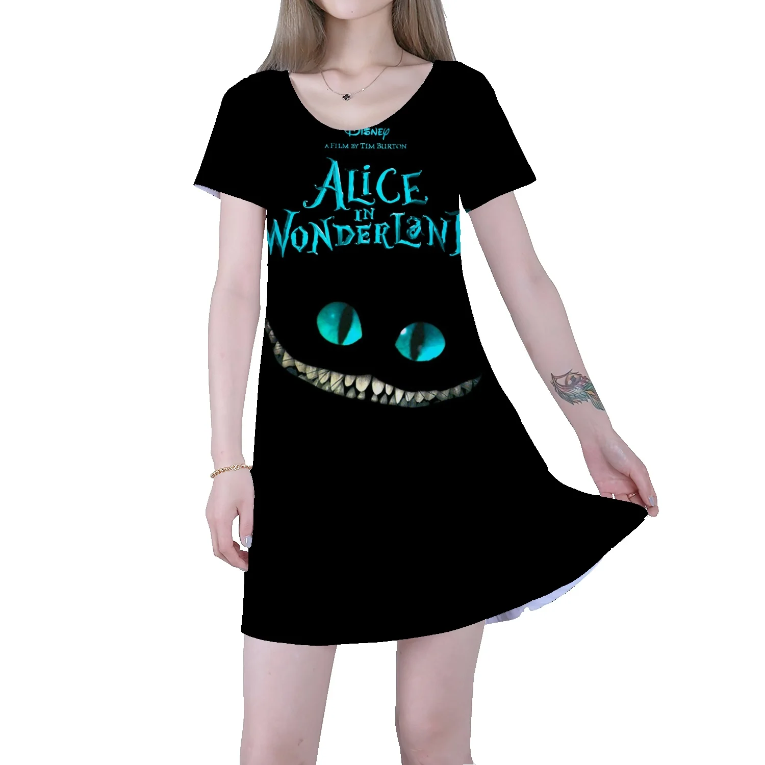 

Юбка для девочек, прямая, с короткими рукавами, в стиле Диснея