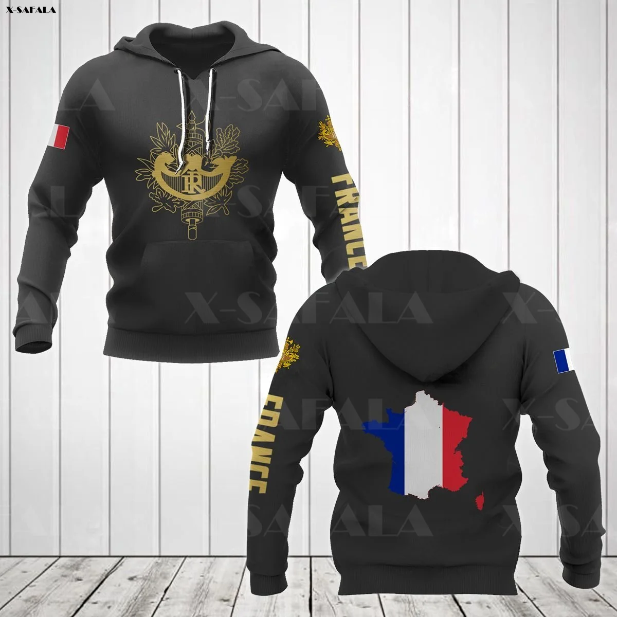 

FRENCH ARMY COAT OF ARMS GOLD Como 3D Printed Man Female Zipper HOODIE Pullover Sweatshirt Hooded Jersey Tracksuits
