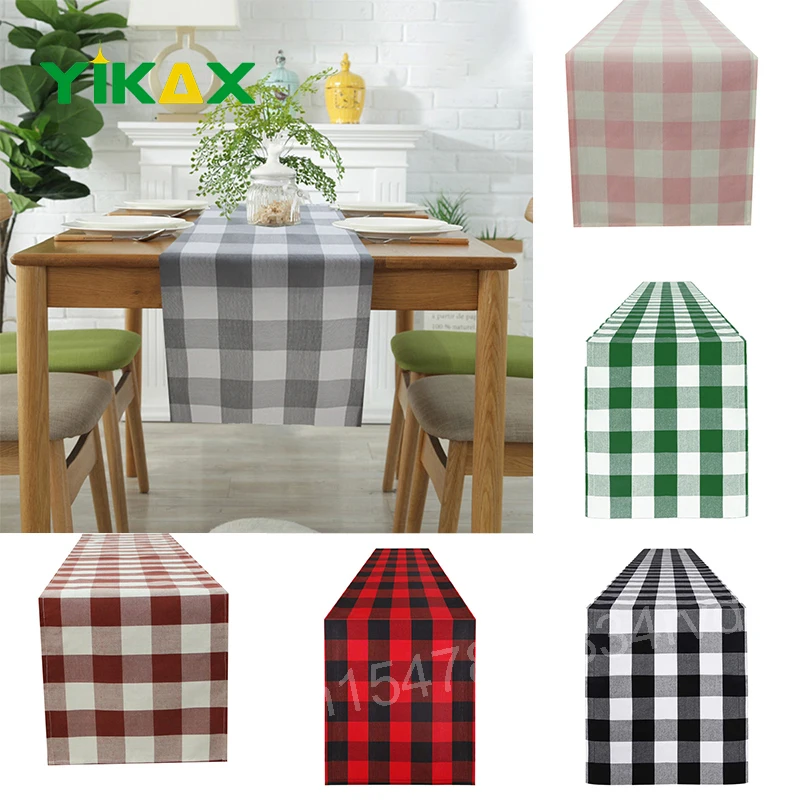 

Christmas Red Plaid Table Runner Napkin Placemats Event Party Supplies Fabric Decor For Holiday Wedding Birthday Christmas Cloth