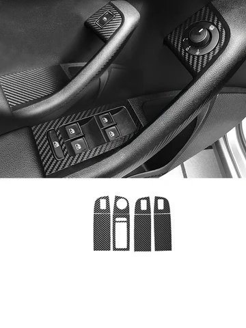 Skoda Octavia 2015-2019 Стиль Углеродного Волокна, Внутренние Молдинги, Наклейки A7, Панель Подъемника Автомобиля