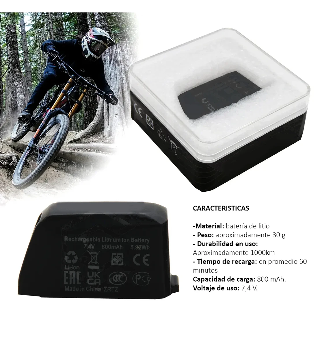 Фото Аккумулятор 800 мАч высокого качества для Sram RED Black XX1 GX FORCE X01 ETAP Derailleur Eagle AXS, новый, оригинальный. №3
