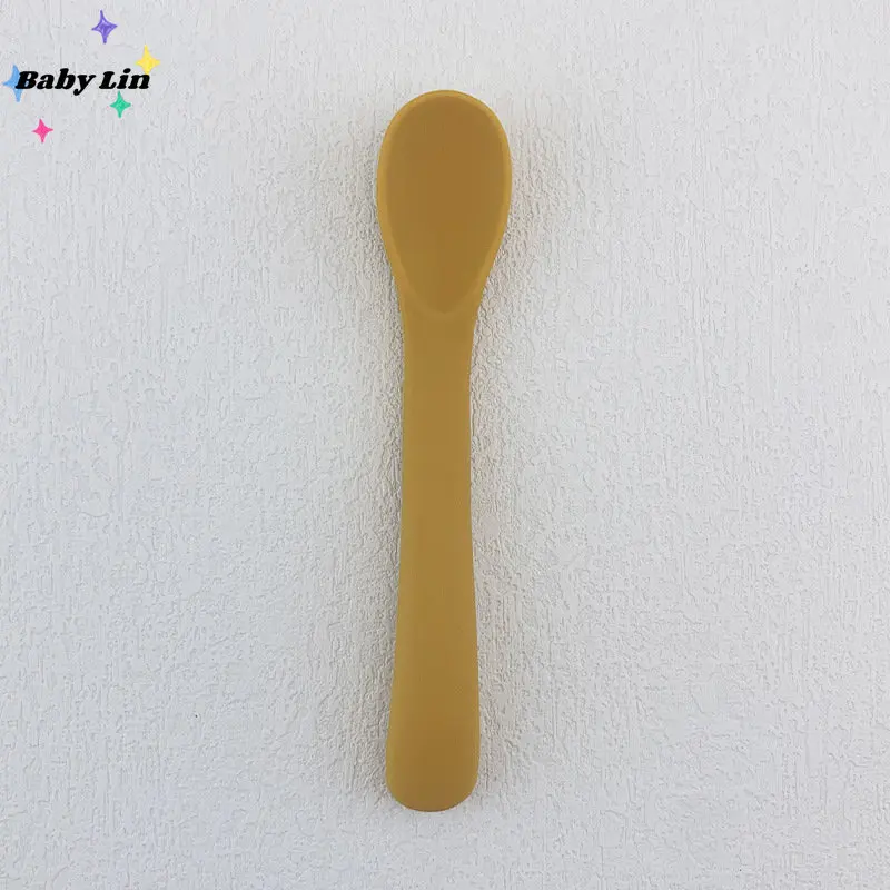 

Silicone Feeding Spoon Baby Soft Silicone Spoon Food-grade Silicone Children's Supplementary Feeding Training Spoon Long-handle