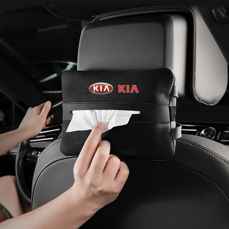 Автомобильная коробка для салфеток KIA подвесной держатель на спинку сиденья
