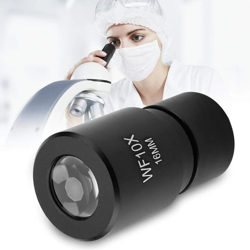 

Microscope Eyepiece Lenses, DM-R001 WF10X 16Mm Eyepiece For Biological Microscope Ocular Mounting 23.2Mm With Scale 0.1Mm