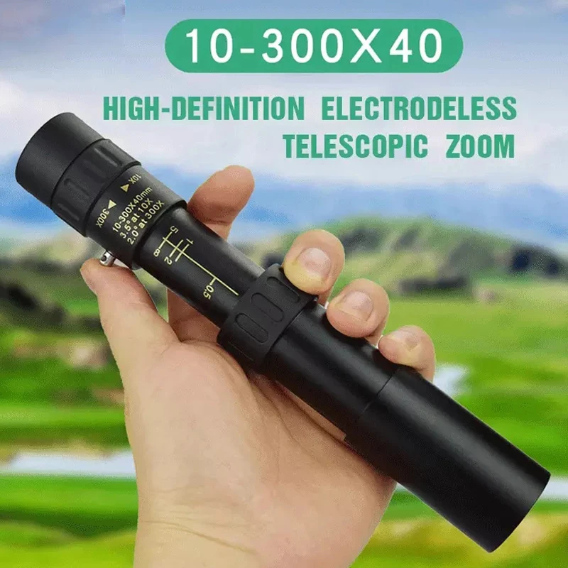 

Telescope Professional Powerful 10-300x40 Zoom Telescope Travel High Portable Distance Hunting Quality Long