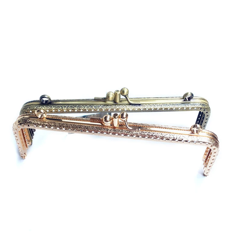 10pcs/lot 18cm Metal Purse Frame for Women Clutch Bag Handle Double Kiss Clasp Lock for Handbag Hardware Bag Part & Accessories