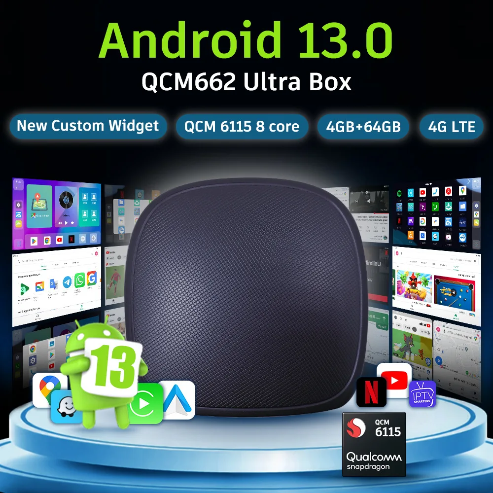 

Wireless CarPlay Qualcomm 6115 Android 13 4GB+64GB Multifunctional Vehicle Intelligent Navigation System Android Auto