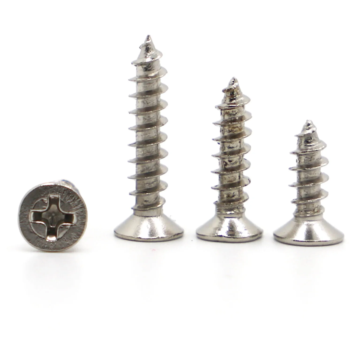 

50/100pcs Philips Cross Countersunk Flat Head Nickel Plated Self Tapping Screws Wood Screw M2 M2.3 M2.6 M3 M4