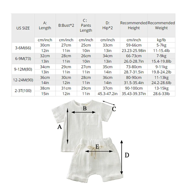 2023 Summer Toddler Baby Clothes Short Sleeve Elastic Shorts Breathable Cotton Suit For 0-24M Infant Boy Girl Solid Outfits 6