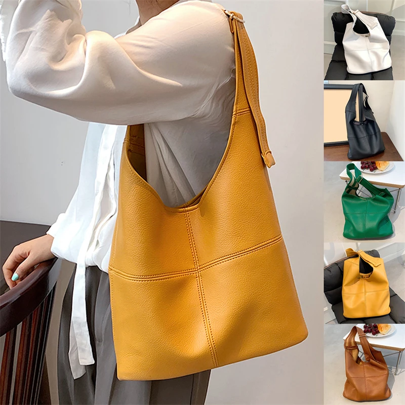 

Women Shoulder Bags Designer Brand Handbags Luxury Pu Leather Crossbody Bag Casual Tote Simply Buckets Bag Purse