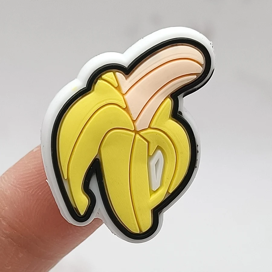 Dropshipping Bee Cherry PVC Shoe Buckle Accessories Funny DIY Shoes Decoration Fit Pins Jibz For Crocs Charms Kids Party Gift