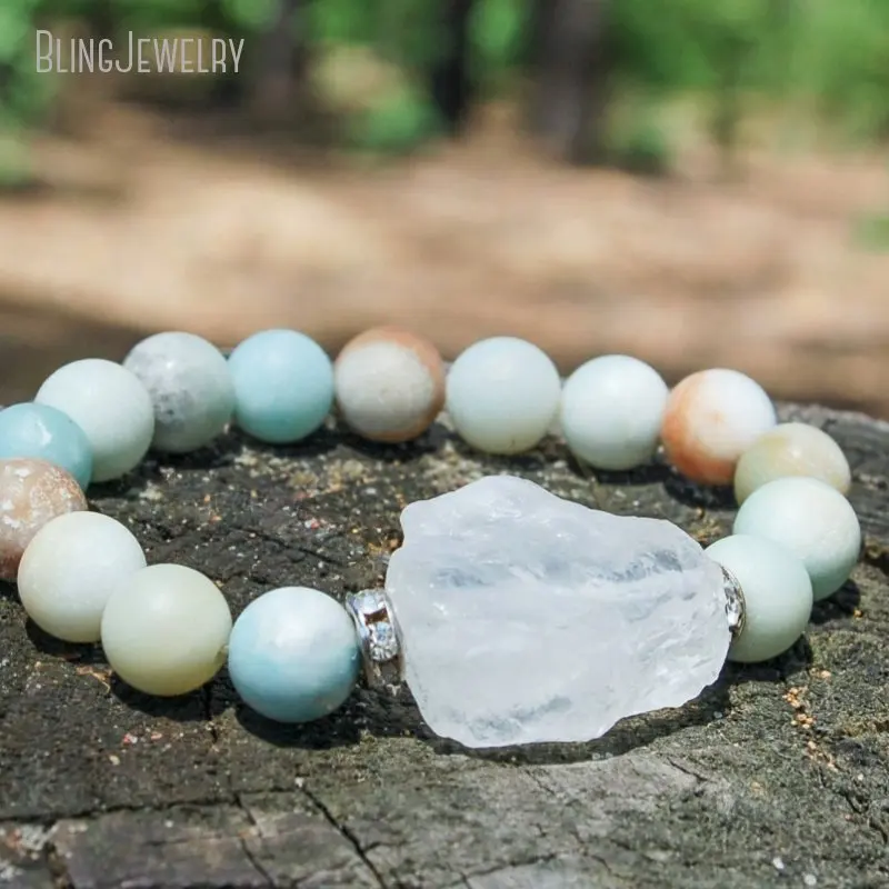 10 шт. в стиле бохо камень-сырец прозрачный кристалл чакра для йоги матовый