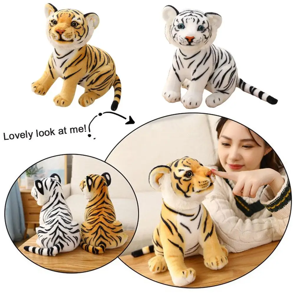 

23cm Soft Stuffed Toy Simulation Tiger Boy Girl Plush Gift Birthday Wild Mascot Baby Children Animal Lovely Toys Dolls Fore X3P5