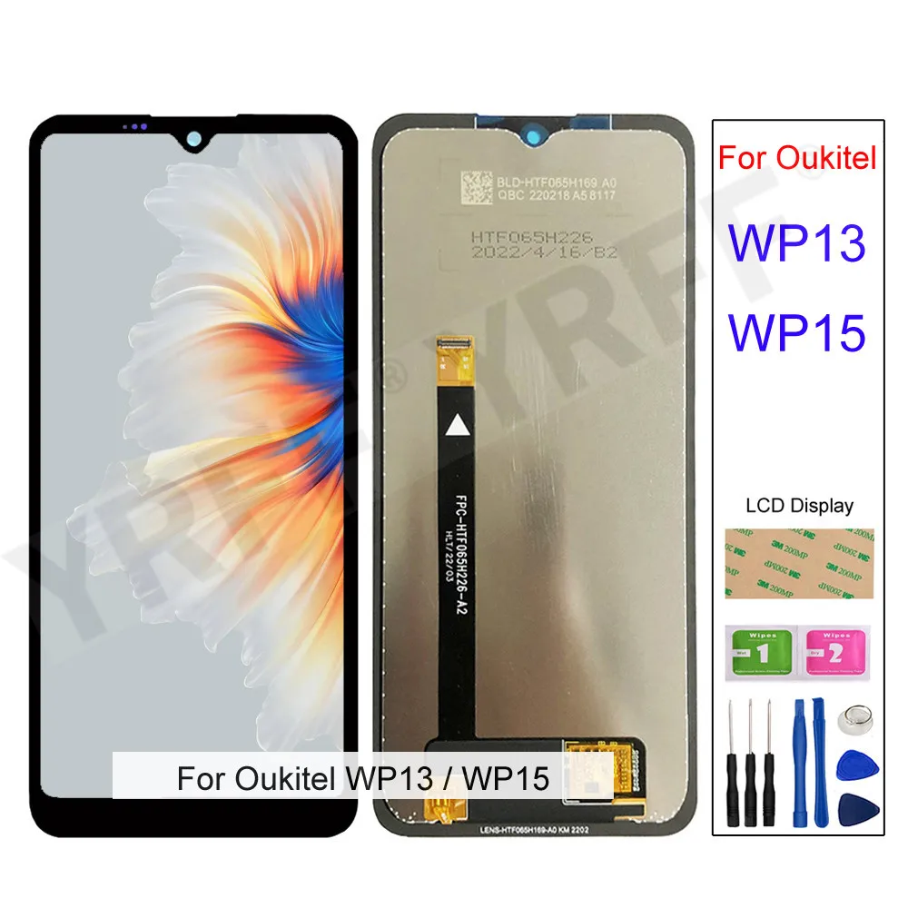

6.52 inch Panel Replacement lcd Screens For Oukitel WP13 WP15 LCD Display+Touch Screen Digitizer Assembly +Free Tools