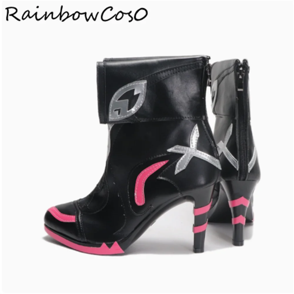 Kaname Madoka Puella Magi Magica Обувь для косплея Сапоги Игра Аниме Вечеринка Хэллоуин RainbowCos0