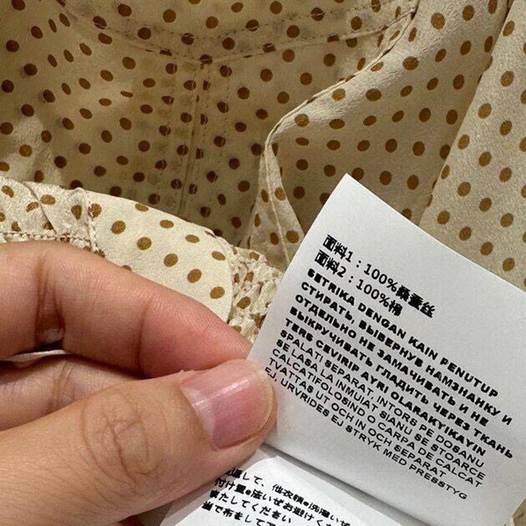 Женская шелковая рубашка в горошек милая блузка составного кроя с отложным