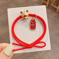 hair rope exquisite festive metal pendant all match animal element hair tie hair band hair accessories