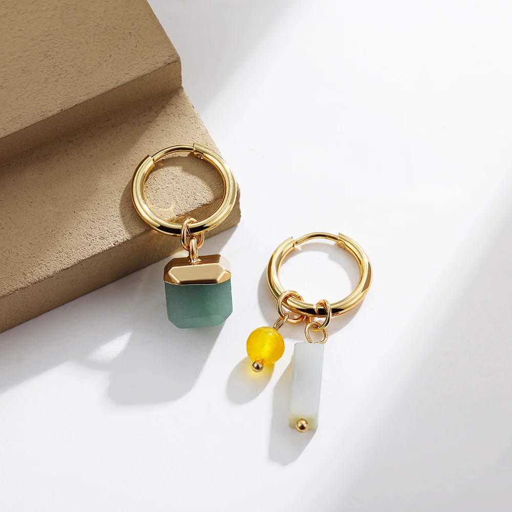 Женские квадратные прямоугольные серьги винтажные кольца из нержавеющей стали