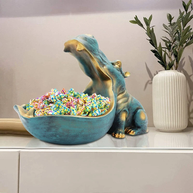 Статуя гиппопотама домашняя Статуэтка из смолы статуэтка гиппотама забавное