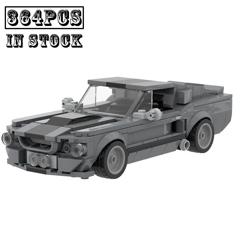 MOC-57356 Speed City Cars Champion Racer Классический суперкар Forded Mustanged Shelbyed GT500 Строительные