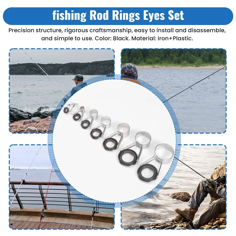 7 шт. направляющие для удочки размеров телескопический комплект ремонта