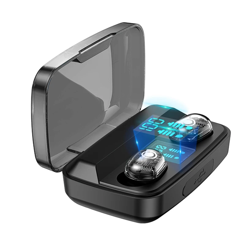 

SWL M13C wireless BT 5.0 sports transparent bt headset with digital display
