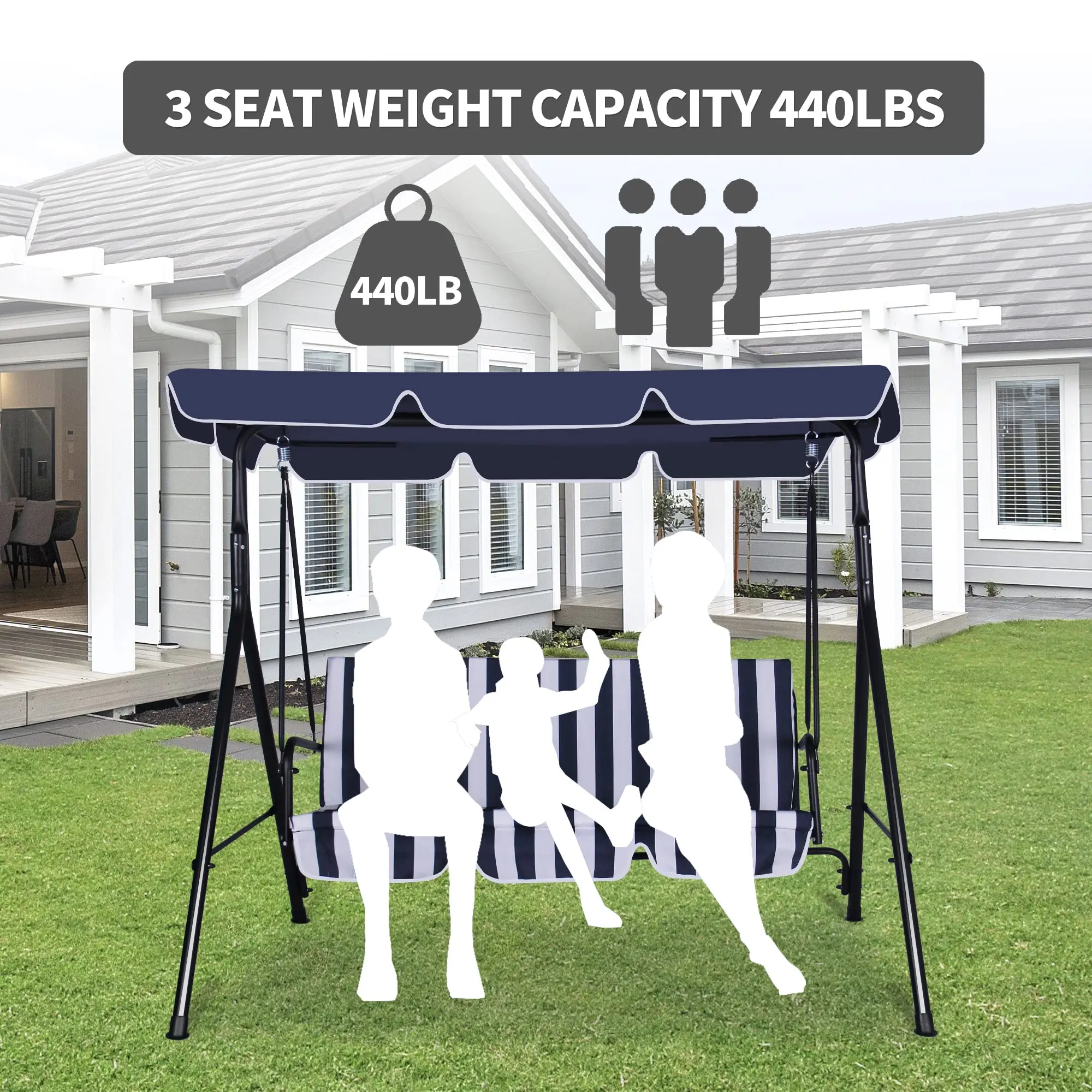 Открытый патио стул-качалка устойчивый к атмосферным воздействиям навес для