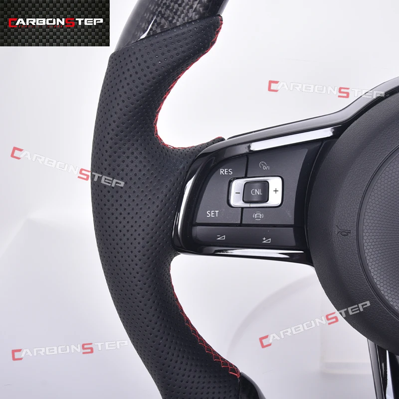Замшевое рулевое колесо из кованого углеродного волокна для Volkswagen VW Golf 7 5 6 8 R GTI MK7