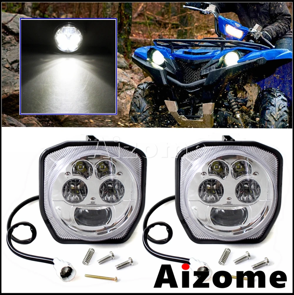 

10-32V Waterproof LED Head Lights Motorcycle LED Headlight High Low Beam Headlamp for ATV Yamaha Grizzly 700 EPS 4WD SE 16-2017