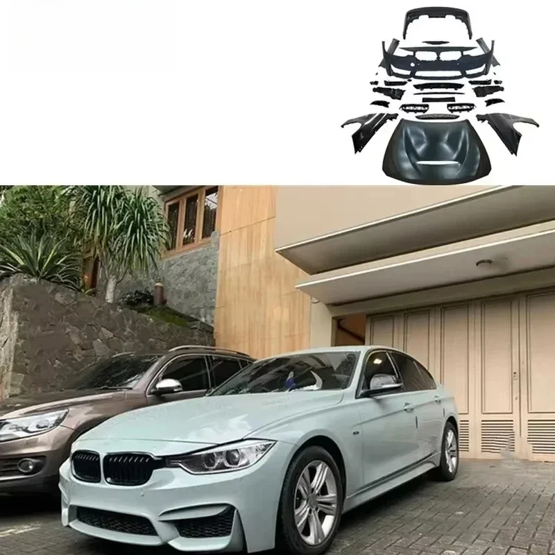 Фото Комплект обвеса M3 Style для BMW 3 серии F30 (обновление до F80 M3): передний и задний бамперы, крылья, боковые пороги, капот №2