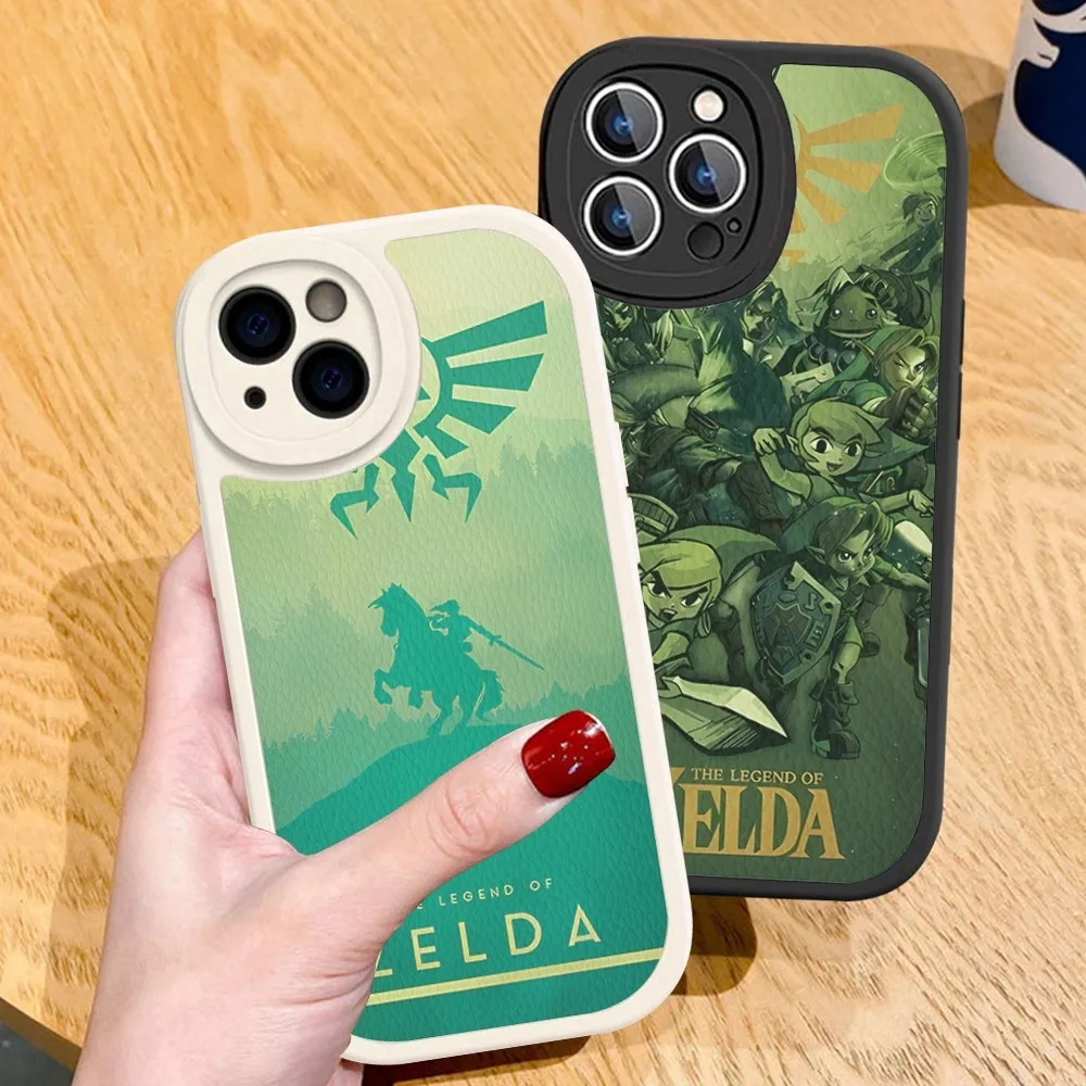 Чехол для телефона Z-Zelda из жесткой кожи iPhone 16 15 14 13 12 Mini 11 Pro Max Xs X Xr 7 8 Plus Fundas