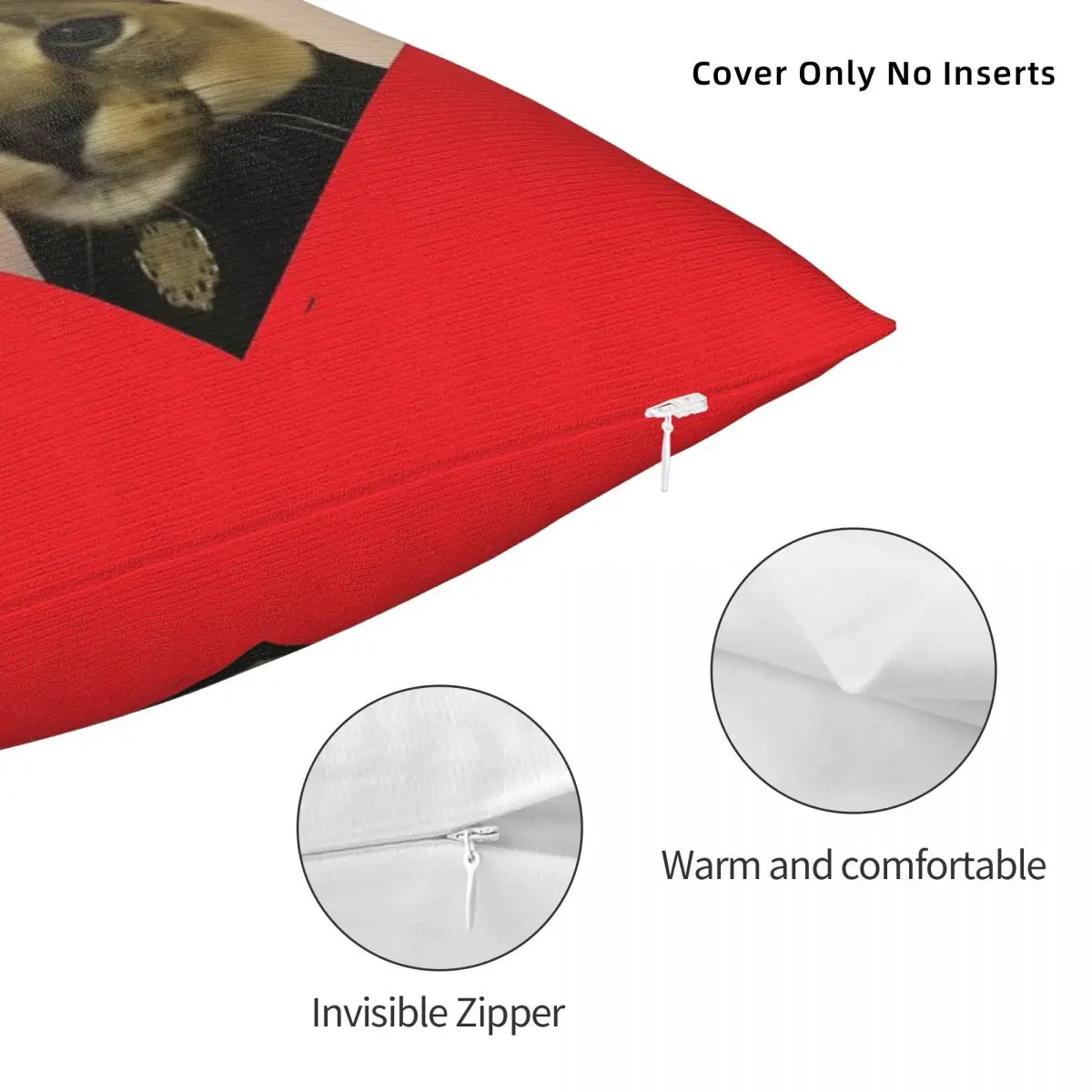 Милая Большая квадратная наволочка Floppa Hecker из полиэстера и льна бархатная с