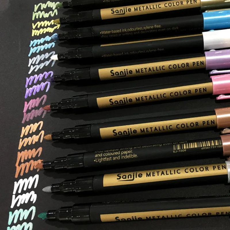 Ten Colour Jumbo Markers Suitable For Cards, Handbooks, Crafts, Black Paper And More